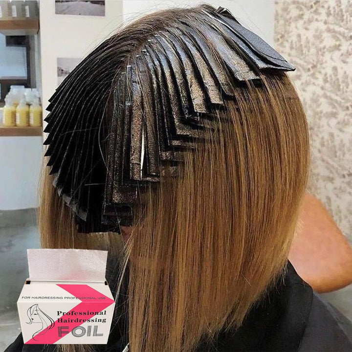 Embossed Hair Foils for Highlighting, Hairdressing Foil, Aluminium Foil for Hair Colouring - Professional Roll with Practical Cutting Edge - for Colouring, Highlighting, Perming, Salon or Home - 50M