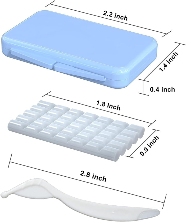 Dental Wax for Braces,Orthodontic Wax for Braces,2 Box Braces Wax Whit Applicator Tool(Blue)