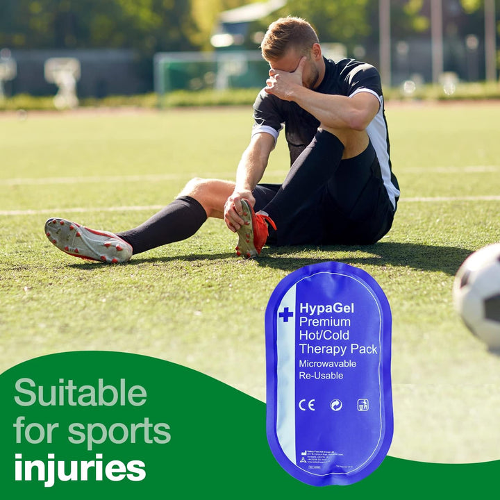 Hypagel Premium Reusable Hot/Cold Therapy Pack, Microwaveable, Freezable Therapy Pack for Sports First Aid, Muscle Strain and Sprain Injuries, Pain Relief