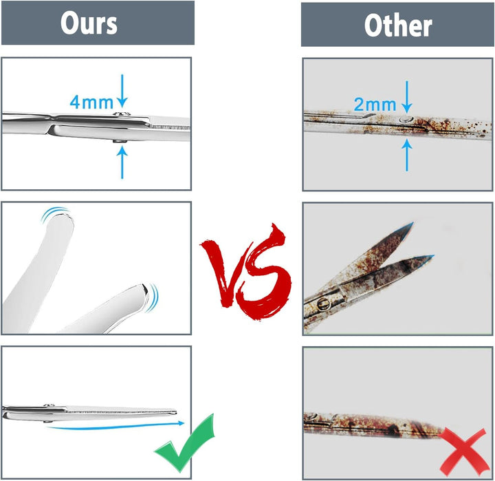 Stainless Steel Nose Hair Scissors for Men Women Trimming Facial Hair Eyebrow Ear Hair