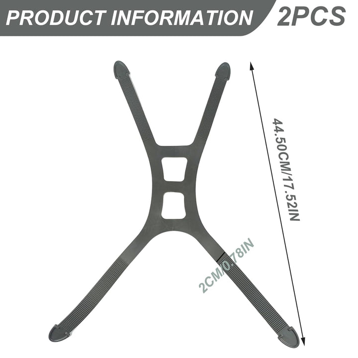 2Pcs Head Harness Strap Respirator Straps Safe Elastic Silicone Full Face Respirator Mask Straps Head Harness Assembly Respiratory Protection Replacement Part Mask