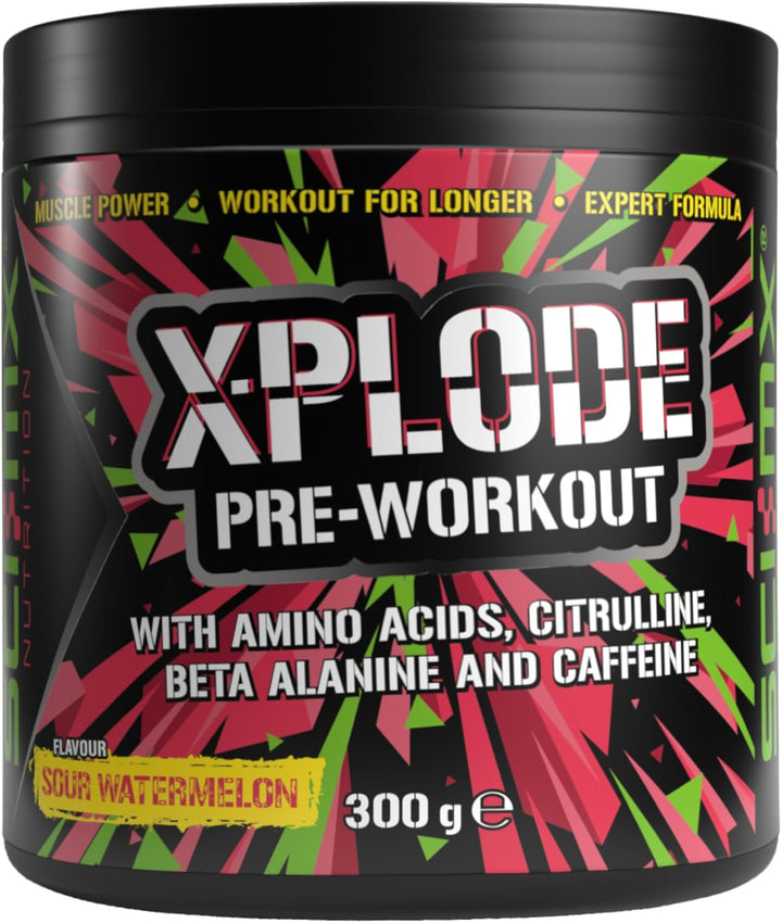 - X-PLODE Pre-Workout - 300G - Tropical Flavour - 250Mg Caffeine, 6G Citrulline Malate, 3.2G Beta Alanine / Serving - Suitable for Vegetarians + Vegans