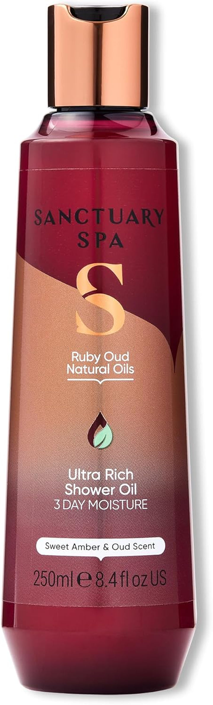 Spa Ultra Rich Shower Oil for Dry Skin, No Mineral Oil, Cruelty Free and Vegan, Orange, 250 Ml