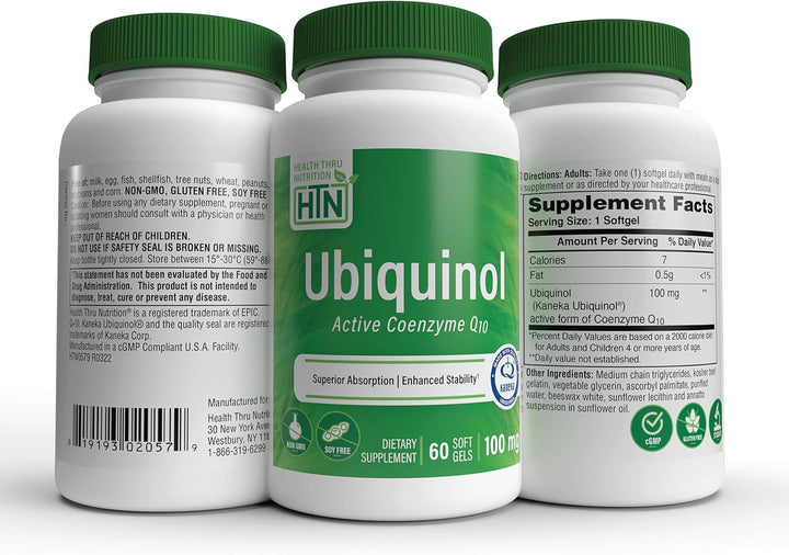 Ubiquinol 100Mg 60 (Soy-Free) (Non-Gmo) EAF Coq10 (Enhanced Absorption Formula Coenzyme Q10 as Kaneka Ubiquinol) by  (60 Softgels)