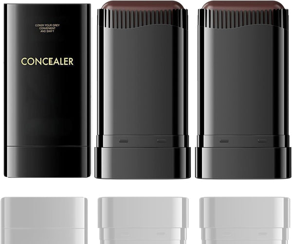 Waterproof and Sweatproof Hair Dye Comb with Applicator, Root Touch up for Quick Hair Color Coverage, Portable Dye Stick for Women & Men (2Pcs-Brown)