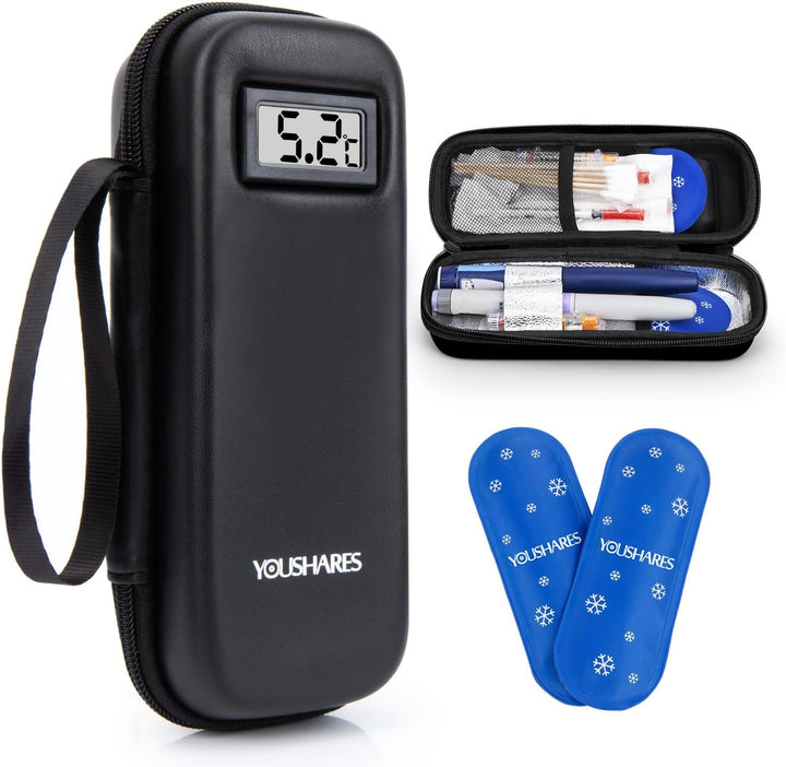 Insulin Cooler Ice Pack - Reusable Ice Packs Medicine Cool Bag for Diabetic Insulin Cooler Travel Case, Nylon Ice Bags (2 Packs)