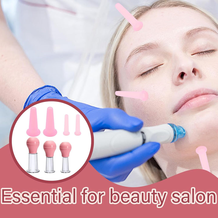 7 Pcs Facial Cupping Set for Face, Cupping Therapy Set for Face Neck Back Eyes Massage Vacuum Cans anti Massager for Facefor Body Facial Neck Eye Care