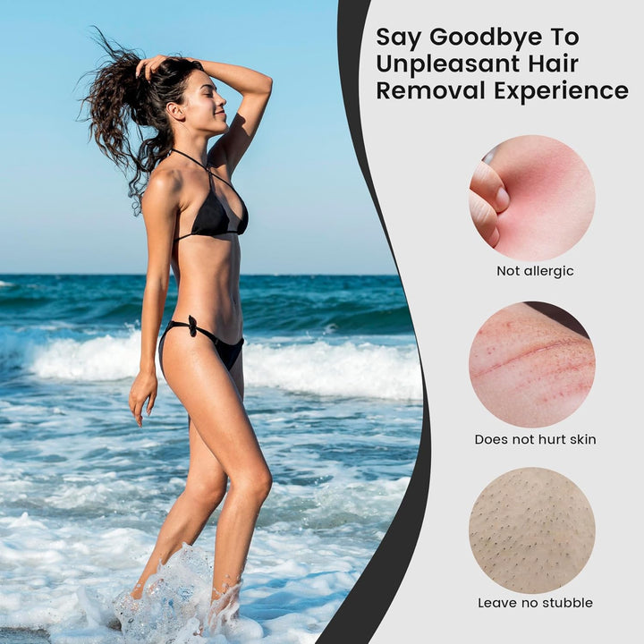 Nano Glass Hair Remover with Upgraded Grinding Surface -Achieving Painless Hair Removal, Crystal Hair Eraser for Portability, Reusable Easy to Use Silky Smooth Crystal Hair Removal Device