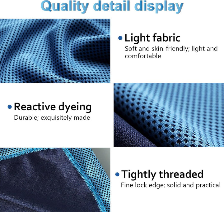 6 Pack Cooling Towels, Soft Cooling Gym Towels, Coo-Ling Neck Tow-Els Rags for Neck and Face, Ice Sports Towel, Cool-Ing Ne-Ck Wraps Sweat Towel for Sports,Gym,Yoga,Workout,Running,Camping