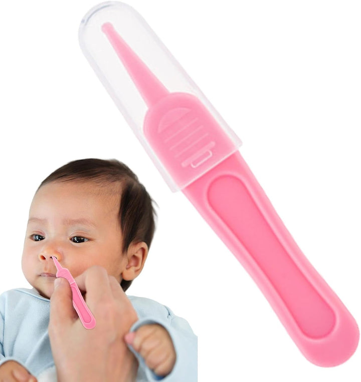 Kid Booger Picker - Safe and Effective Round-Head Booger Plier | Safe Nose Cleaning Tweezers with Transparent, Nose and Navel Tweezers