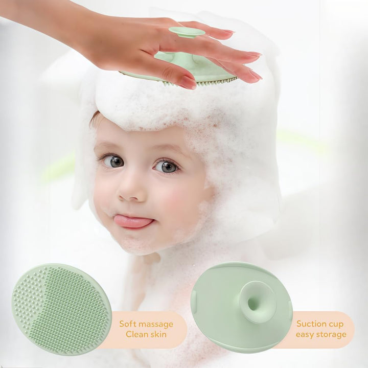 Baby Hair Brush and Comb Set - 4Pcs Toddler Hair Brush with Soft Bristles, Natural Wooden Handle Baby Grooming Kit for Newborns, Baby Essentials, Cradle Cap Brush