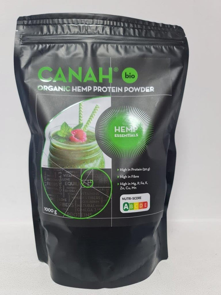 ® Organic Hemp Protein Powder 1Kg Vegan, High in Protein, Fibre, Omega 3 & Omega 6, Amino Acids, Vitamins and Minerals, Certified Kosher + Free Bonus Recipes