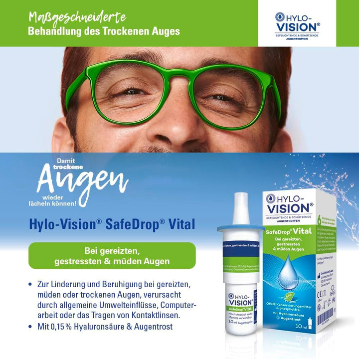 Hylo-Vision Safedrop Vital Eye Drops 10Ml