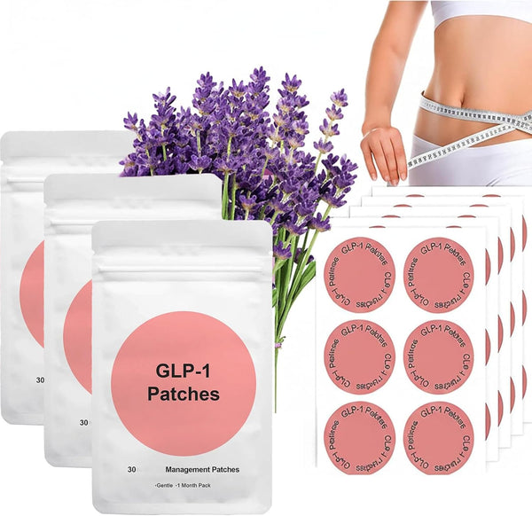 90Pcs GLP-1 Patches,Natural Ingredients,Gentle & Soothing Support for Women & Men, Easy to Use – Vegan(3Bag * 30 Servings)