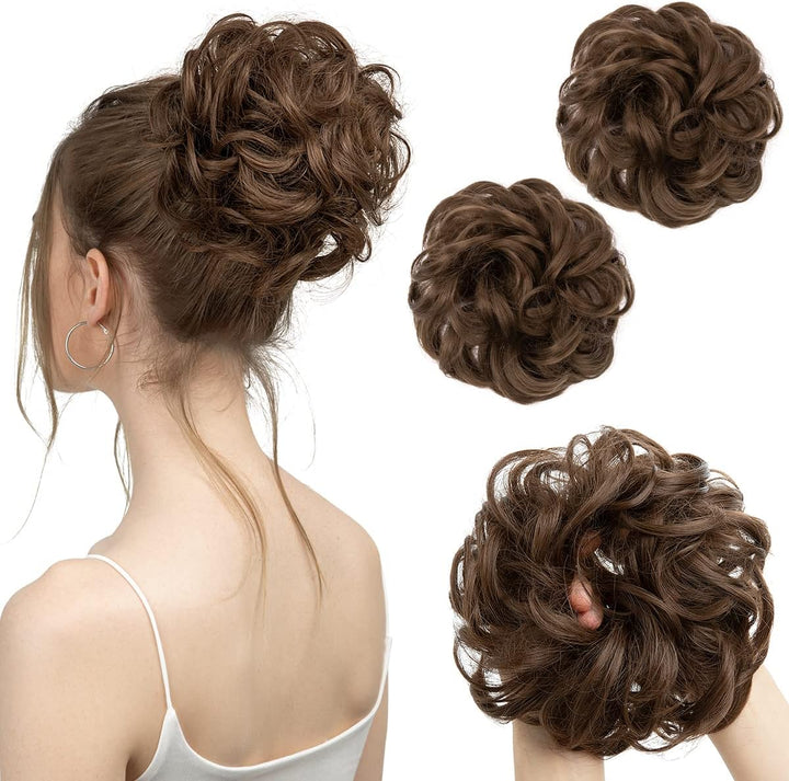 Messy Bun Hair Piece for Womens Synthetic Scrunchies Buns Extension Hairpieces Updo Pony Tail Dirty Blonde