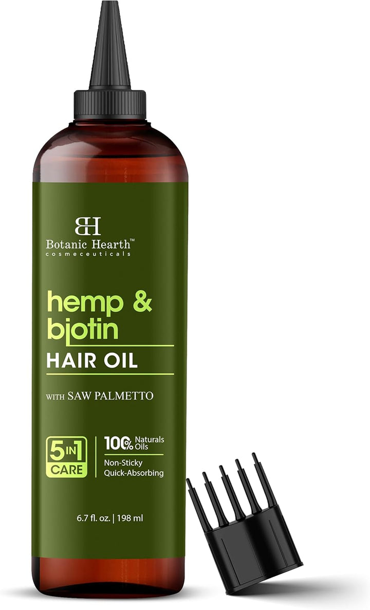 100% Pure Rosemary Oil for Hair Growth Infused with Biotin | Hair Strenghtening Treatment | Nourishing & Volumizing | with Jojoba Oil & Castor Oil | Non GMO Verified | 6.7 Fl Oz