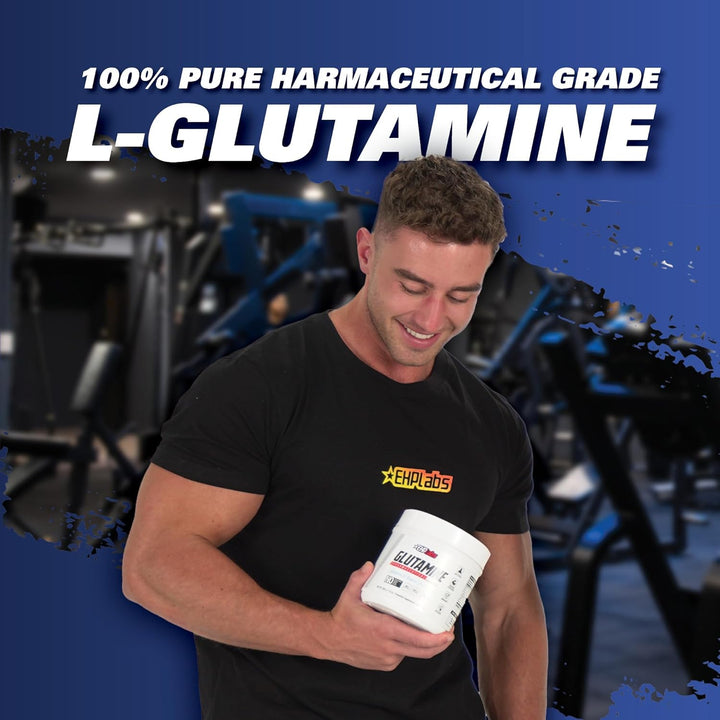 L Glutamine Powder Amino Acids - L-Glutamine Supplement for Gut Health (500G) Improves Muscle Recovery, Focus & Concentration - 100 Servings