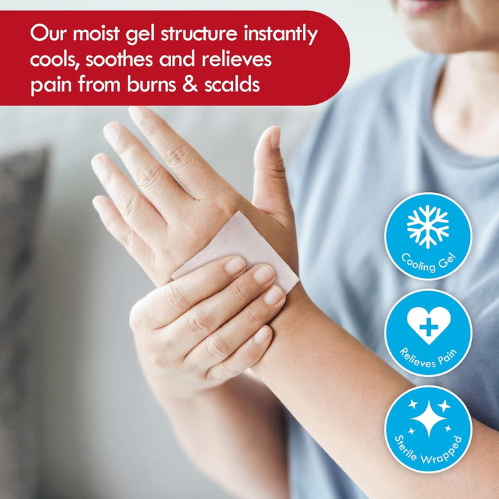 Emergency Assorted Burn Dressings Pack of 6 - Cools, Soothes and Relieves Pain