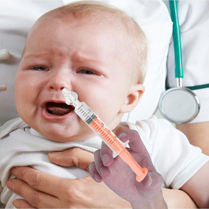 2Pcs Baby Nasal Aspirator, 10Ml Nasal Irrigator, Reusable Silicone Nasal Suction Tip, Nasal Irrigator for Baby, Nose Cleaner Rinsing Device, Safe and Comfortable