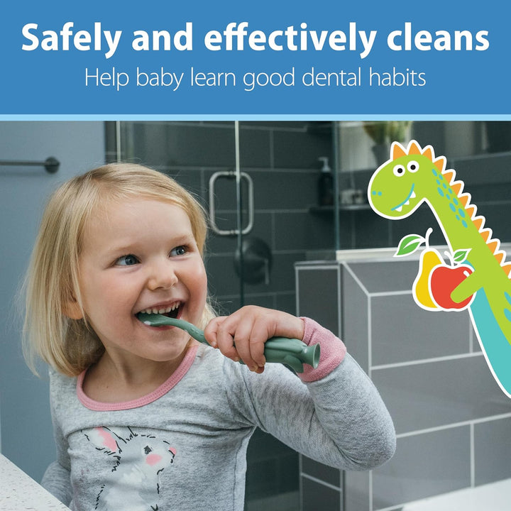 Natural Flow Infant Toothbrush, Toothpaste Combo Pack, Pink