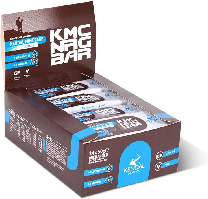 KMC Energy Bars Pocket-Sized, Original Flavour, Kendal Mint Cake Recharged, Vegan, Gluten Free with Essential Electrolytes & Vitamins35G (Original, Pack of 6)