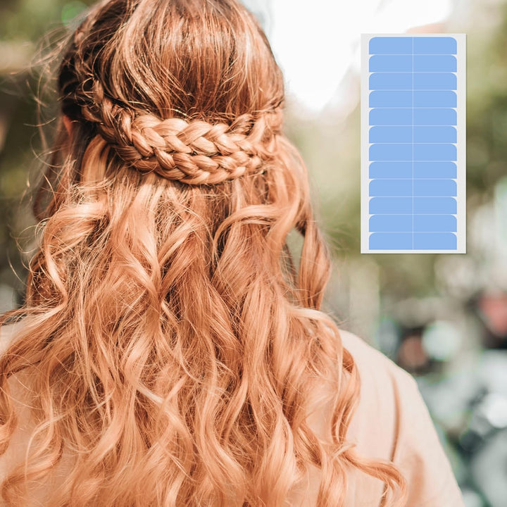 180 Pcs Hair Extension Tape Taps, Double Sided Adhesive Hair Extension Tape Replacement (Blue)