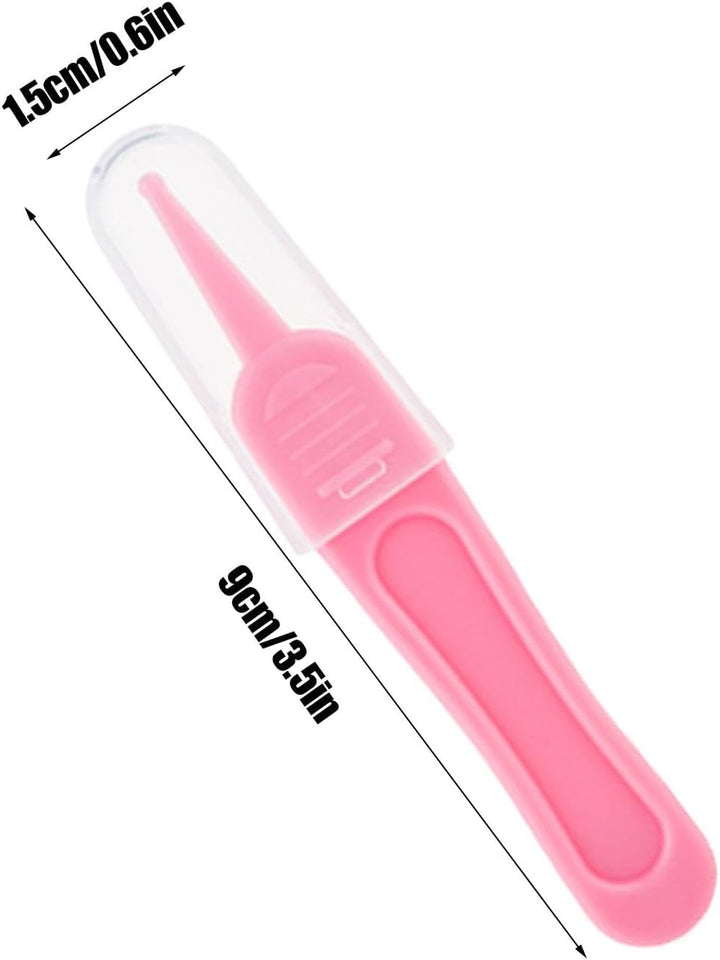 Nose Cleaning Tweezers, Nose Cleaning Tweezer with Round-Head, Safe Kid Booger Picker with Clear, Earwax and Snot Removal