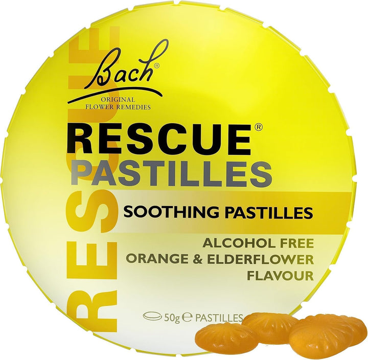 Remedy Pastilles | Blackcurrant Flavoured | Daily Support for Stressful Moments | Bach Original Flower Essences | Chewable Pastilles | 50G Travel Tin​