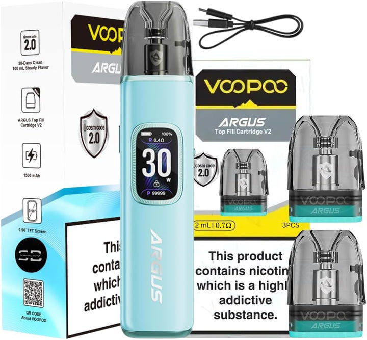 Voopoo Argus G3 Vape Kit (Diamond Pink) - 9 Colours to Choose from - 45 Min Fast Charge 30W /1500Mah, Compatible Will All Argus Pods - No Nicotine (Diamond Pink)