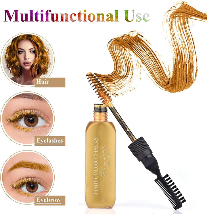 Hair Chalks for Girls, 8 Coloured Hair Dye Temporary, Washable Hair Spray Colour for Kids Men and Woman