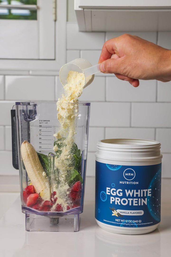 Nutrition Egg White Protein | Vanilla Flavored | 23G Fat-Free Protein | with Digestive Enzymes | Highest Biological Value | Clinically Tested | 20 Servings