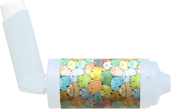 Spacer Cover in over 30 Designs – Vegan Leather Spacer Case for Kids and Adults – Handmade in England (Aint Easy Being Wheezy, Aerochamber plus Flow-Vu)