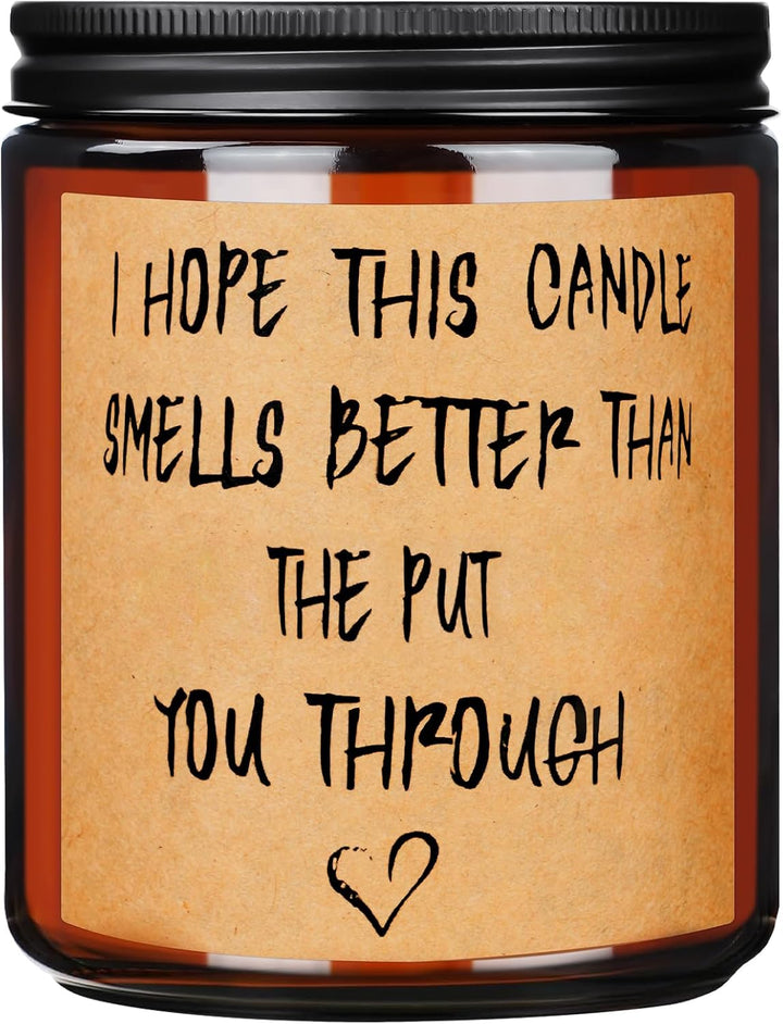 Scented Candles Gifts for Women, Mum, Her, Scented Candles Valentine Gifts, 200G Natural Soy Wax Glass Jar Candle, Funny Valentines Day Christmas Thanksgiving Gift for Mum(English Pear&Freesia)