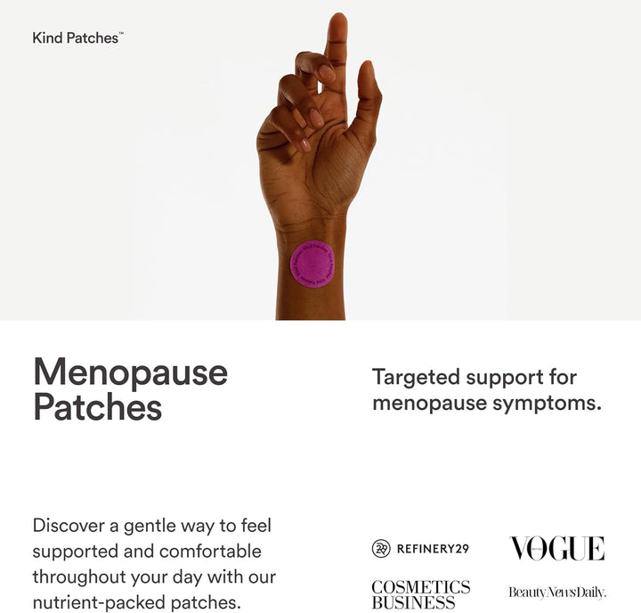 | Menopause Patches | Menopause Symptoms Relief Support | Botanical Plant-Based Formula with Black Cohosh Root, Curcumin & Dong Quai Root | 30 Vegan Patches