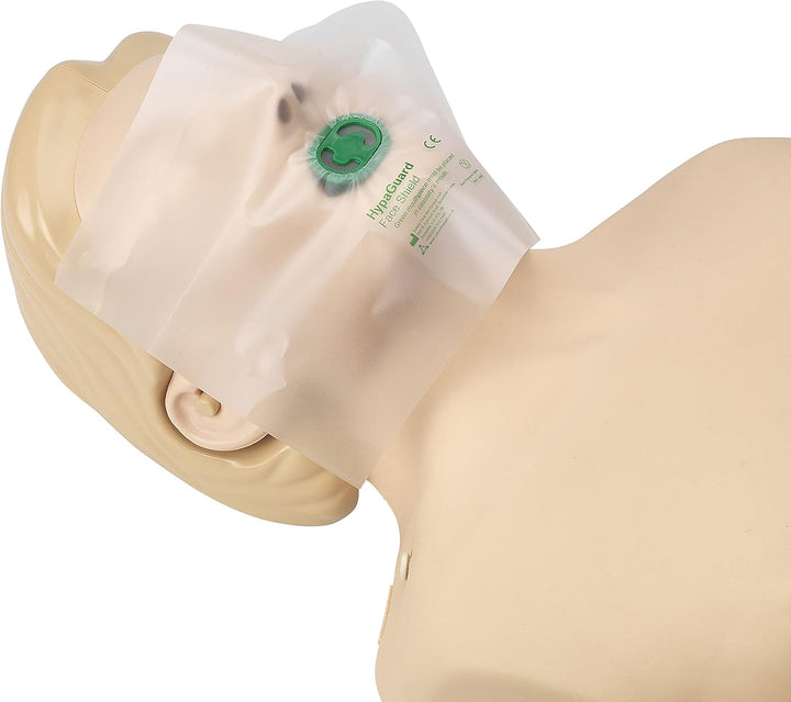 Group Hypaguard Face Shields for CPR Resuscitation, Pack of 20 One-Way Valve Masks