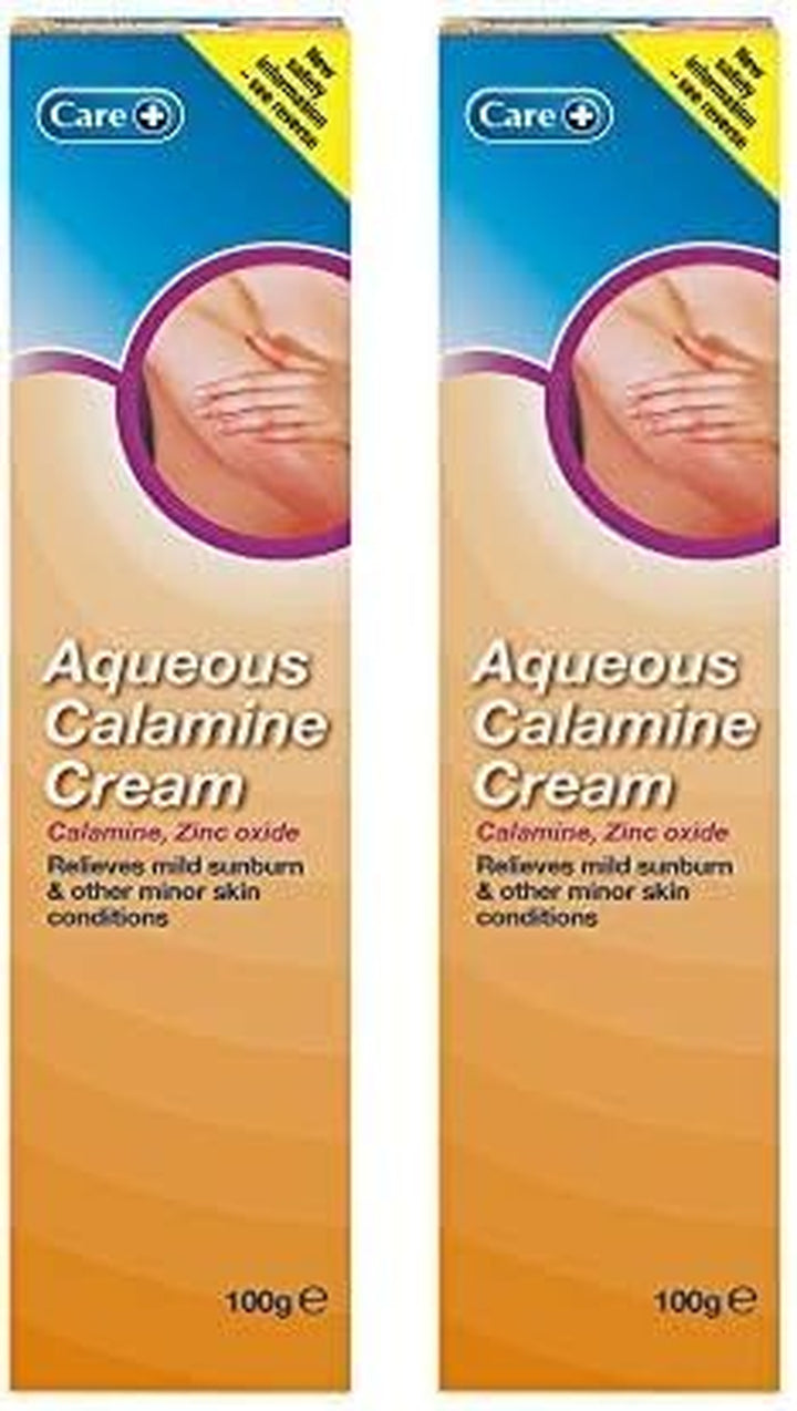 Aqueous Calamine Cream Sunburn Relief Soothing Itch Relief Cream Itchy Skin Relief for Adults & Children TLC for Dry Skin and Other Minor Skin Conditions 100G 1 Pack