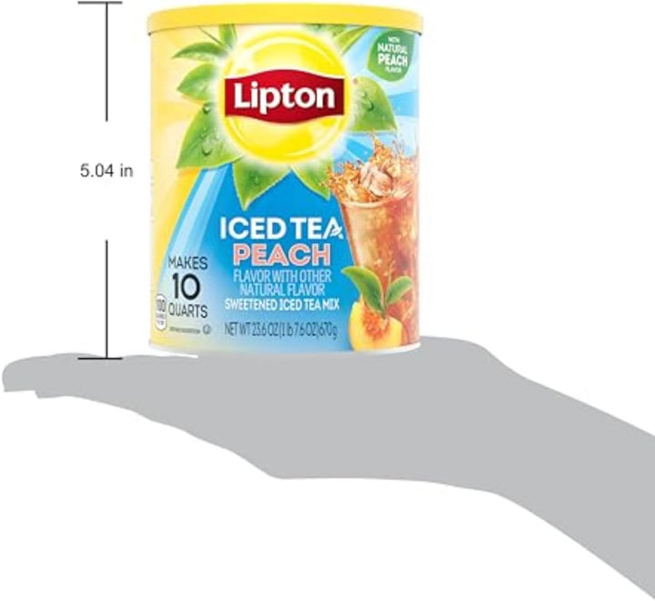 Iced Tea Peach Drink Mix, Powder, Makes 10 Quarts 670G Tub