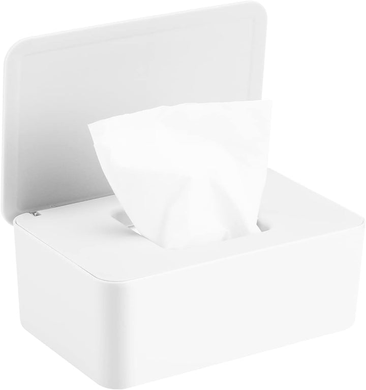 Wet Wipes Dispenser Box, Toilet Wipes Dispenser Box, Dustproof Tissue Storage Box, Baby Water Wipes Dispenser Holder Keep Wipes Fresh with Lid Seal Reusable Wipes Box for Home Office Desk