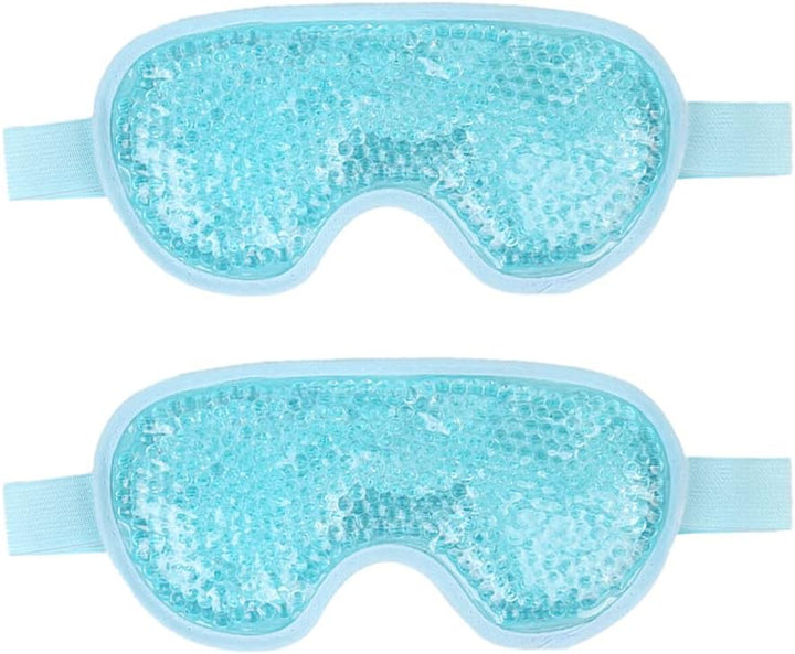 Cooling Eye Mask for Puffy Eyes, Reusable Hot Cold Therapy Gel Cold Eye Mask for Migraine, Headache, Dark Circles, Dry Swollen Eyes, Sinus Pain-Light Blue
