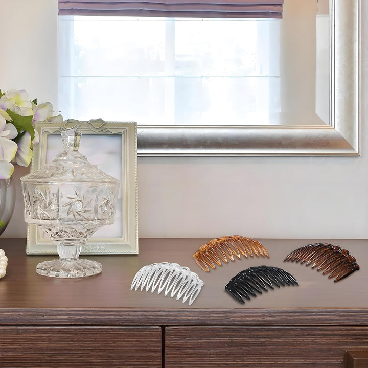 12Pcs French Side Hair Combs and Slides with Fine Hair - Twist Decorative Accessories for Women and Girls - Bridal Wedding