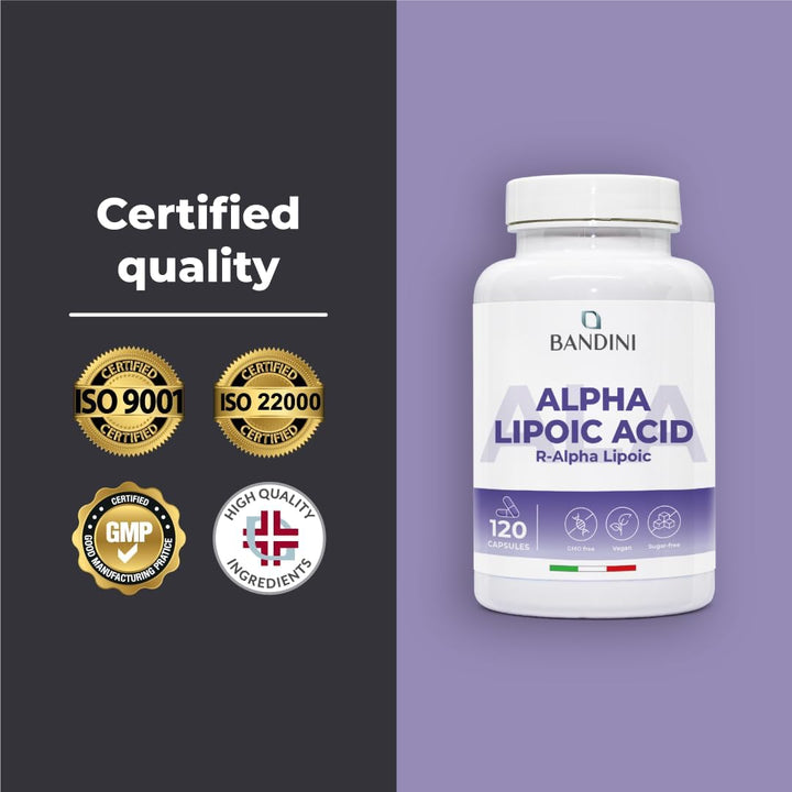 ® Alpha Lipoic Acid 650Mg | 120 High Strength ALA Vegan Capsules | 4 Month Supply | Alpha-Lipoic Acid Powerful Antioxidant | Maximum Absorption Aminoacid Supplement | No Synthetic Binders