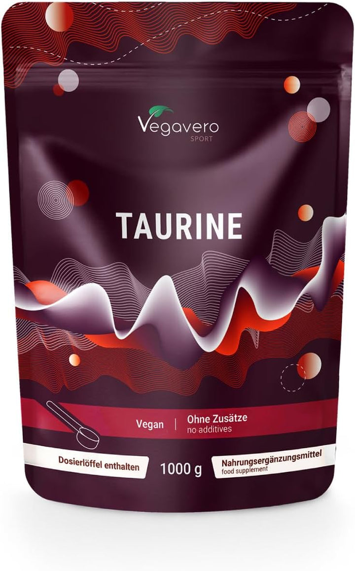 L Taurine Powder 1Kg | 3000 Mg Daily Dose | 1 Year Supply | 100% Pure Taurine | NO Additives | Lab-Tested | Vegan