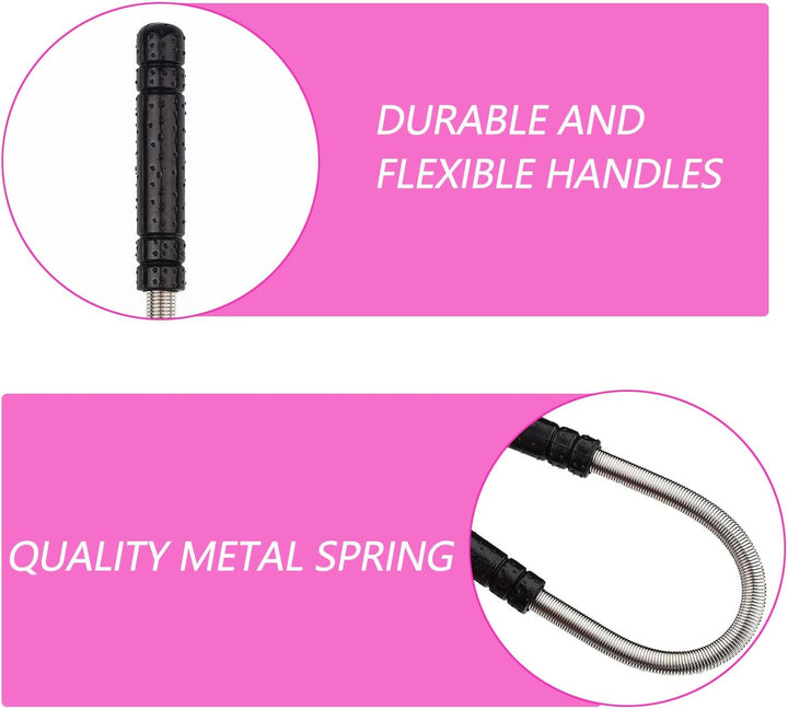 2 Pieces Facial Hair Remover Spring Multifunctional Threading Beauty Tool for Quick Hair Removal Effective Epilator Threading Tool for Women or Men (Black, Rose Red)