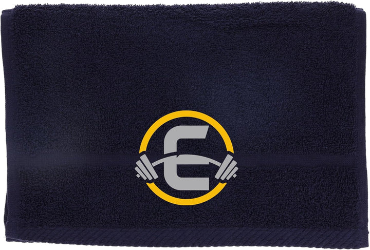 Gym Towel with Monogrammed Embroidery Initial Gift for Men & Women, Training Accessory Gift, Gym Towel Present for Weight Lifting Birthday, Retirement, Christmas - Black, J