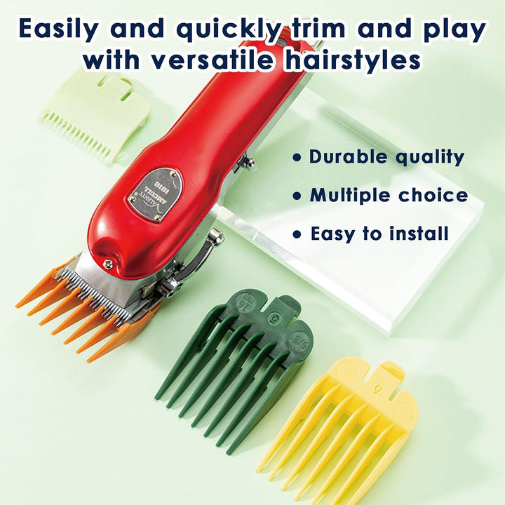 11Pcs Fade Guide, Hair Cutting Tool, Clipper Guards for Men with Blue Silicone Band, Multiple Sizes for Professional/Home Haircuts, Styling & Grooming Accessories