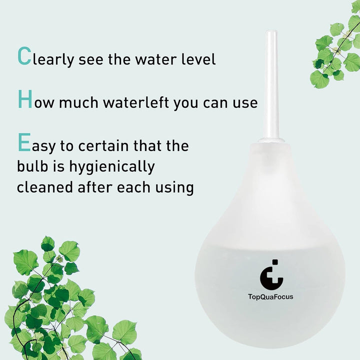 8Oz Enema Bulb Kit Anal Cleaner Enema for Men & Women with 4 Nozzles Anal Douche Colon Cleaning (Transparent)