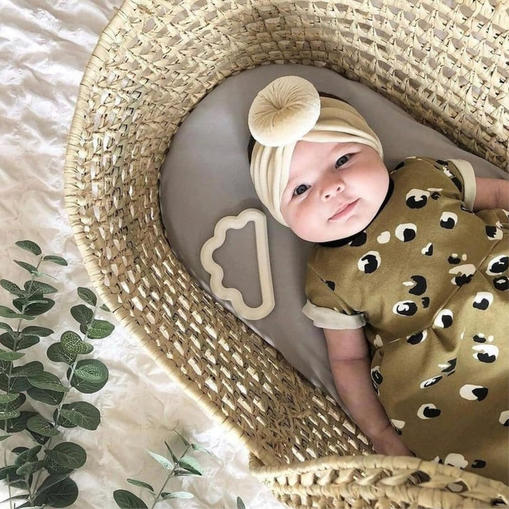 Moses Basket Cotton Jersey Fitted Sheets (Pack of 2, Cream)