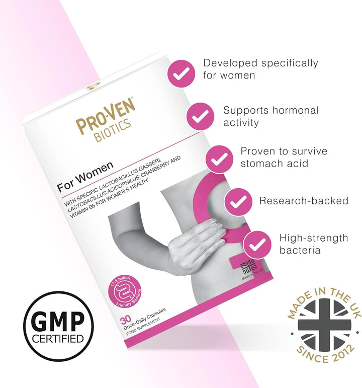 Probiotics for Women |Female-Friendly Bacteria, Cranberry & Hormone Support | 17.5 Billion CFU Clinically Researched Live Bacteria | 30 Capsules, UK Made