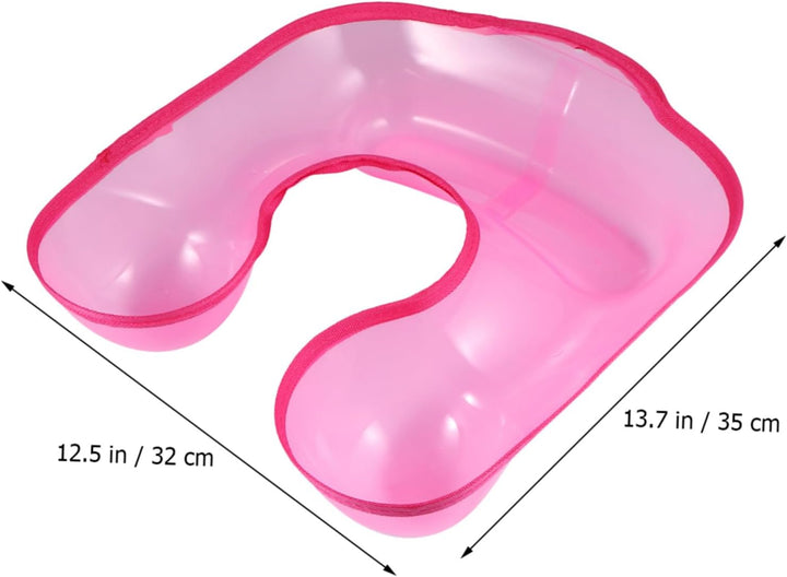 Plastic Neck Tray for Hairdressing Salon Perming and Dyeing Lightweight Hair Styling Sink with Grooved Design for Mess Hair Care Smooth Surface Shoulder Rest Cushion for DIY And