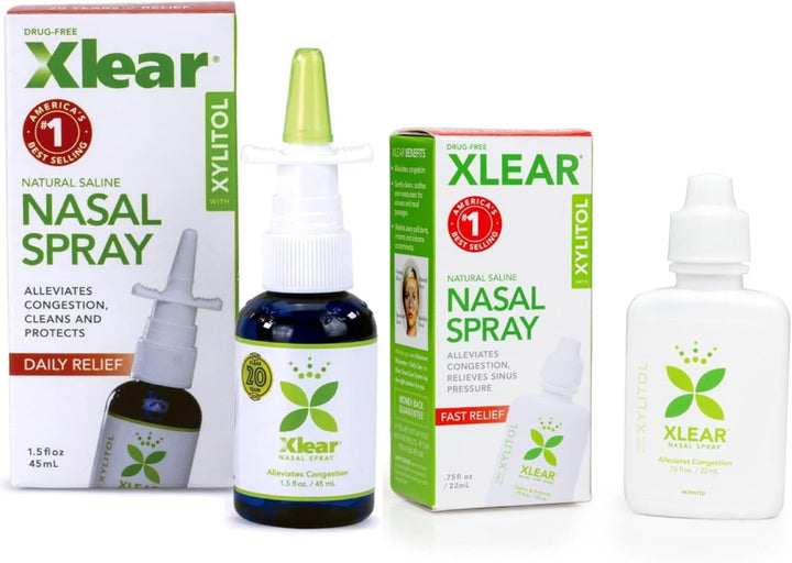 Natural Xylitol Nasal Spray and Commonsense Medicine Book: Healing from the inside Out and Stopping the Next Pandemic Bundle, 1.5 Fl Oz, Pack of 3 Saline Sprays and 1 Book